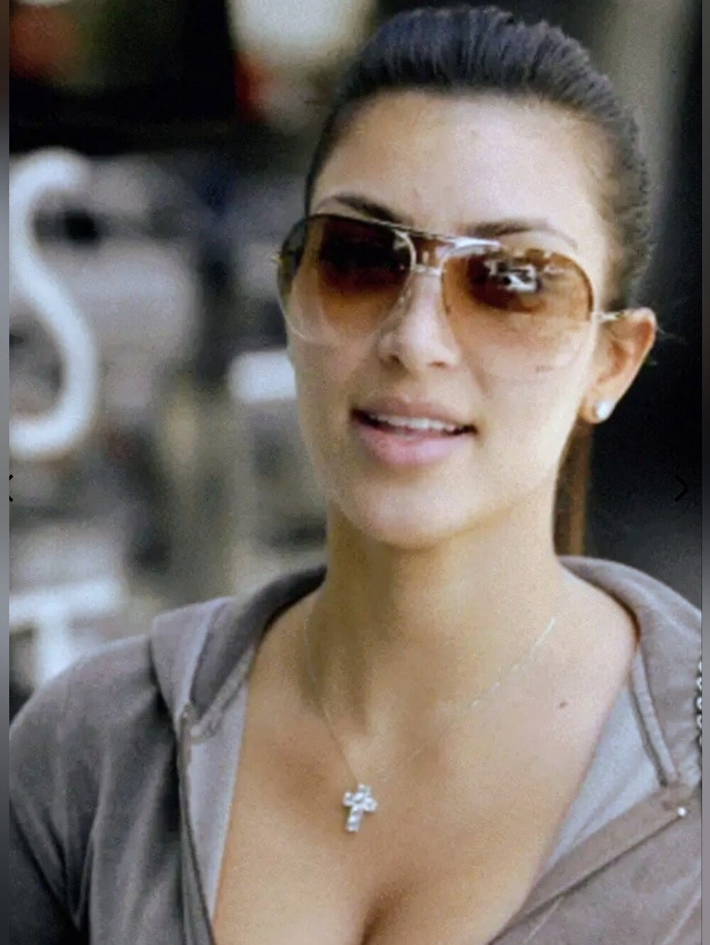 Christian Dior Crystal Ruthenium Remove Oversized Aviator Rimless Sunglasses Y2k
